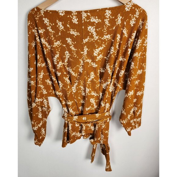 Anthropologie Women's Sz. S Gold Floral Amber Dolman Blouse NWT - Picture 7 of 8